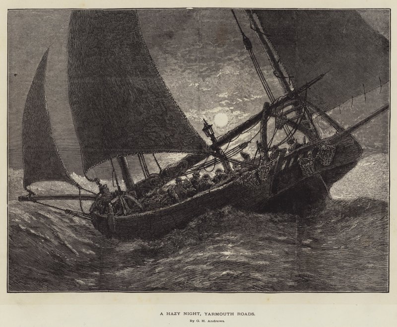Sumuinen yö, Yarmouth Roads tekijältä George Henry Andrews