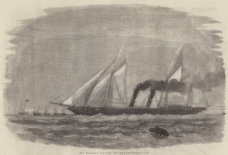 Hänen Majesteettinsa Gun-Boat, Flying-Fish tekijältä George Henry Andrews