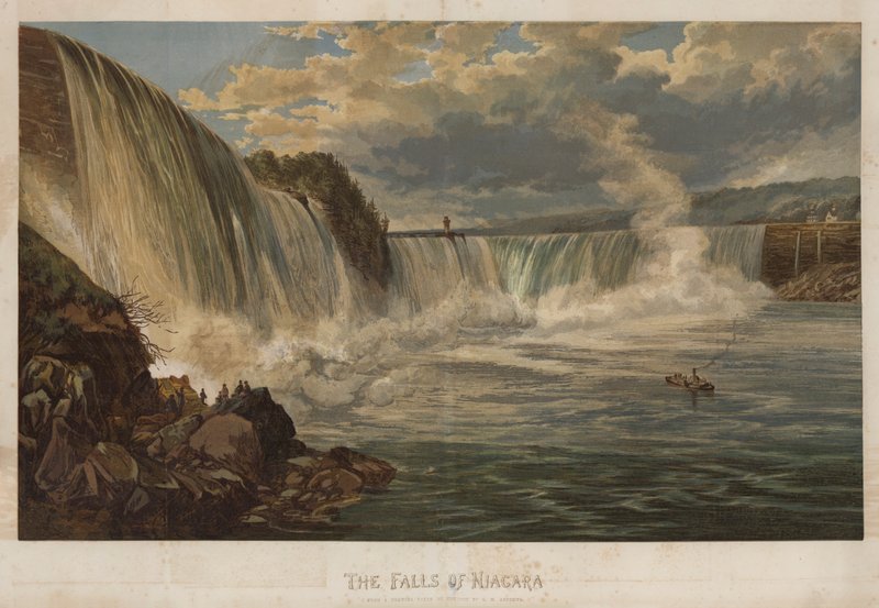 Niagaran putoukset (chromolitho) tekijältä George Henry Andrews