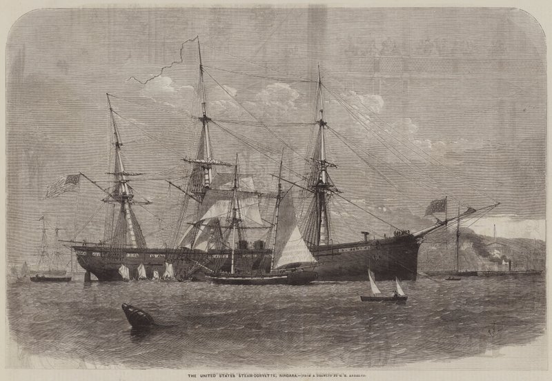 Yhdysvallat Steam-Corvette, Niagara tekijältä George Henry Andrews