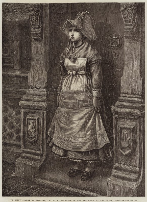Sateinen sunnuntai Bretagnessa tekijältä George Henry Boughton
