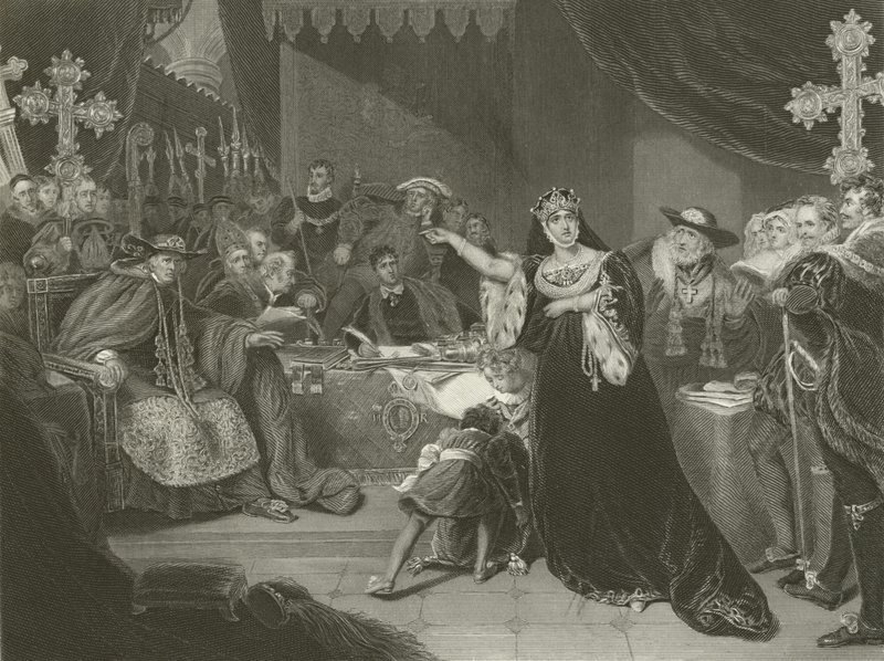 Katariina Aragonilaisen oikeudenkäynti, 1529 tekijältä George Henry Harlow