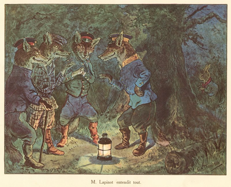 M Lapinot on kuullut kaiken (värilitografia) tekijältä George Henry Thompson