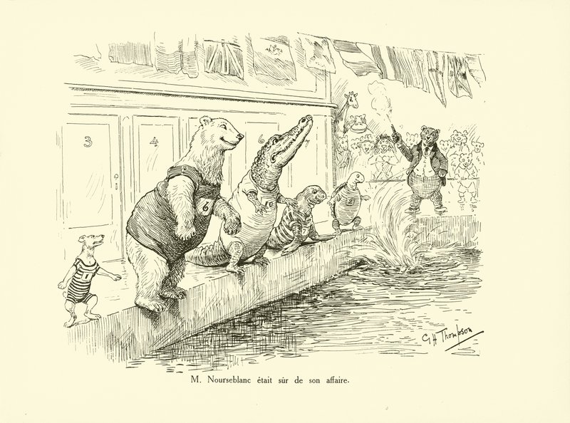 Herra Nourseblanc oli varma asiastaan (litografia). tekijältä George Henry Thompson