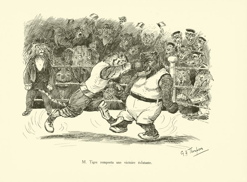 M Tigre voitti murskavoiton (litografia) tekijältä George Henry Thompson