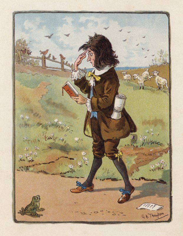 Runoilija (värilitografia) tekijältä George Henry Thompson