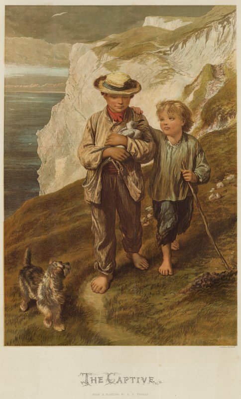 Vangittu (chromolitho) tekijältä George Housman Thomas