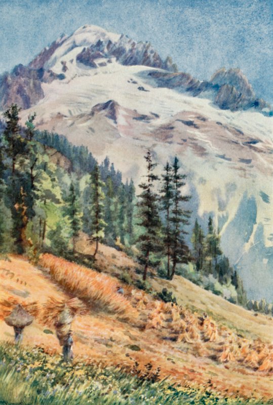 Aiguille Verte ja Aiguille Du Dru, syksy tekijältä George Jackson Flemwell