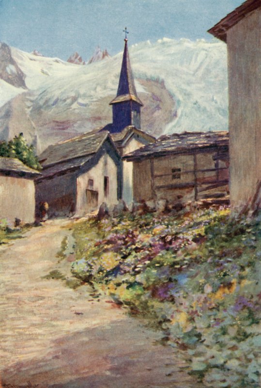 The Village of Tour (väri litho) tekijältä George Jackson Flemwell