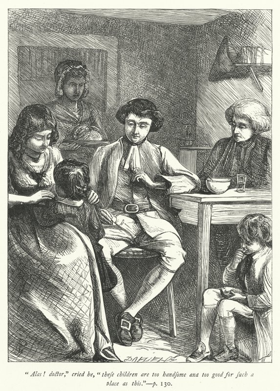 Kuvitus teokseen The Vicar of Wakefield (kaiverrus) tekijältä George John Pinwell