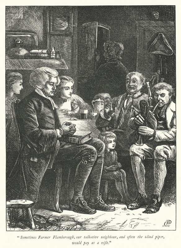 Kuvitus teokseen The Vicar of Wakefield (kaiverrus) tekijältä George John Pinwell