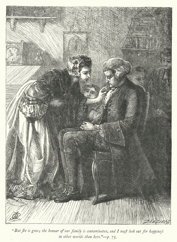Kuvitus teokseen The Vicar of Wakefield (kaiverrus) tekijältä George John Pinwell