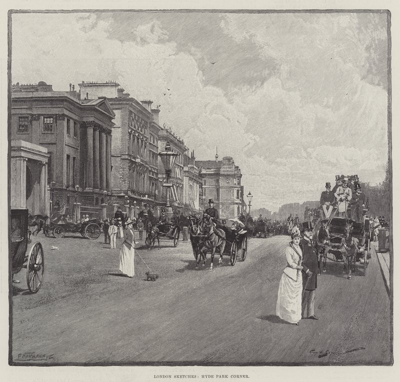 Lontoon luonnokset, Hyde Park Corner tekijältä George L. Seymour