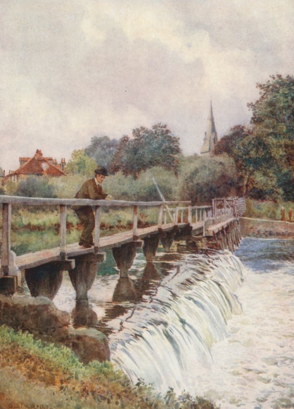 The Old Weir (värilitografia) tekijältä George Moore Henton