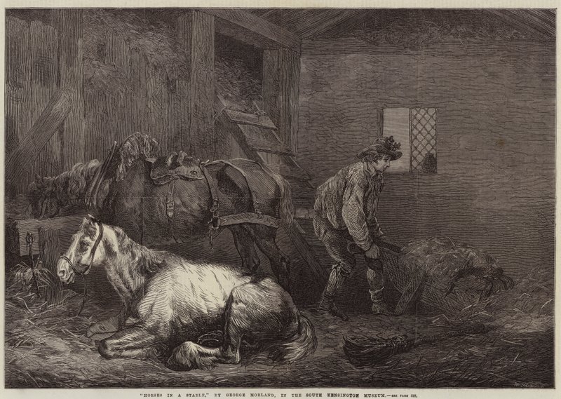 Hevoset tallissa tekijältä George Morland