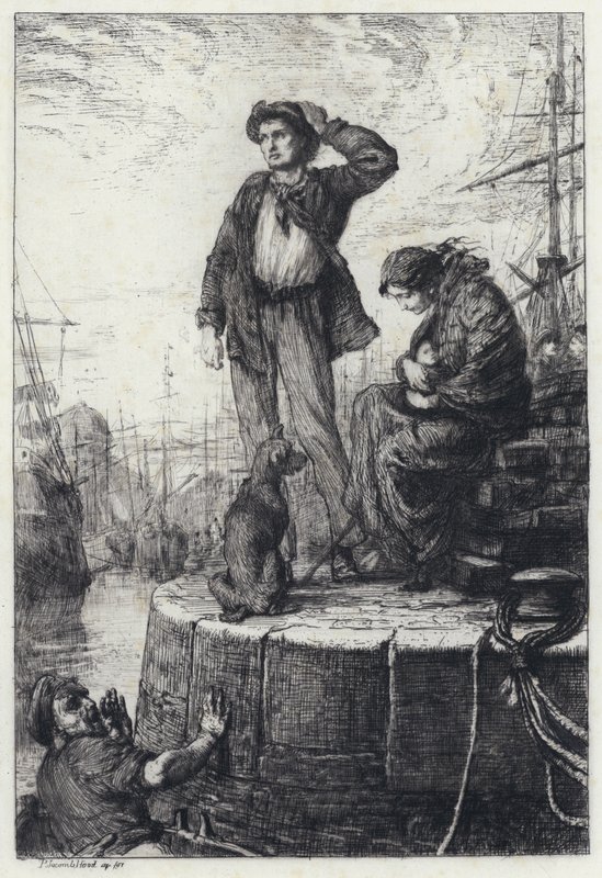 Maahanmuuttajat Liverpoolissa (etsaus) tekijältä George Percy Jacomb Hood