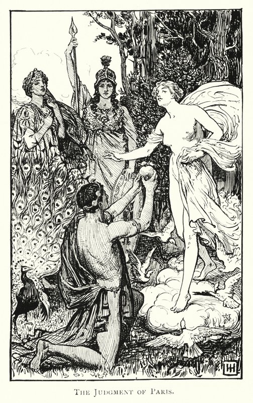 Odysseia: Pariisin tuomio (kaiverrus) tekijältä George Percy Jacomb Hood