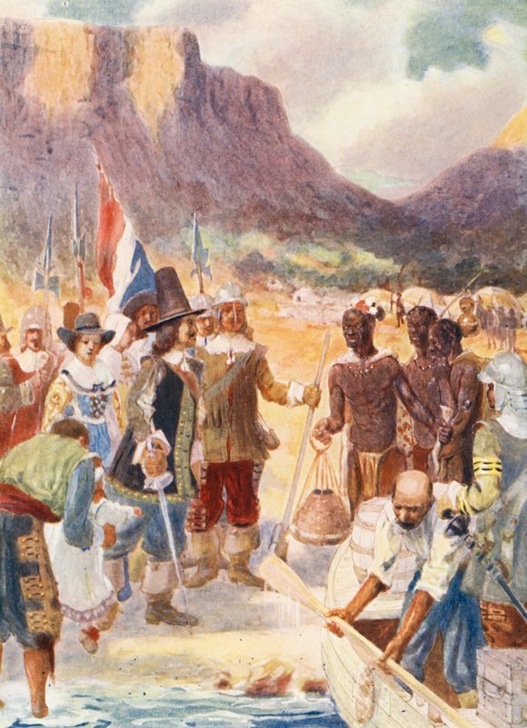Van Riebeckin maihinnousu (värilitro) tekijältä George Salisbury Smithard