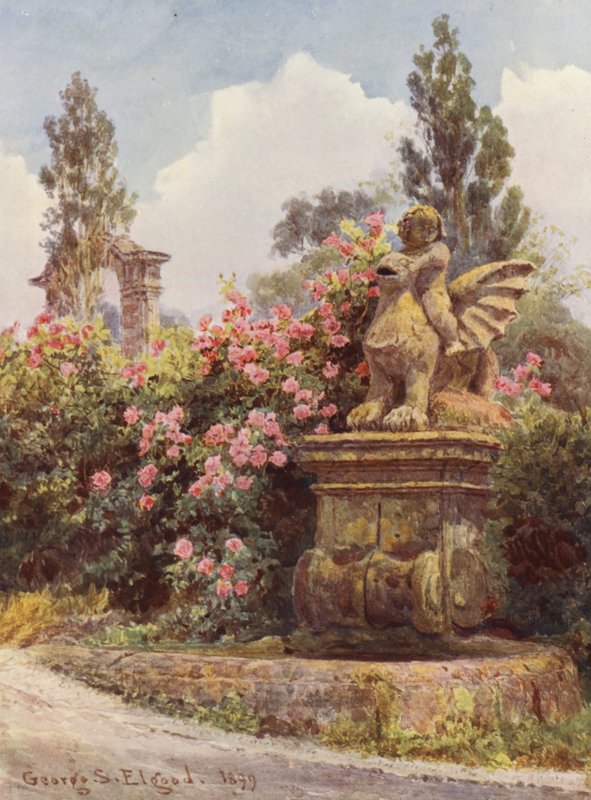 Italialaiset puutarhat: Villa Imperiali (värilitro). tekijältä George Samuel Elgood