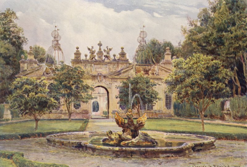 Italialaiset puutarhat: Villa Borghese (värilitro): Aviary, Villa Borghese (värilitro) tekijältä George Samuel Elgood