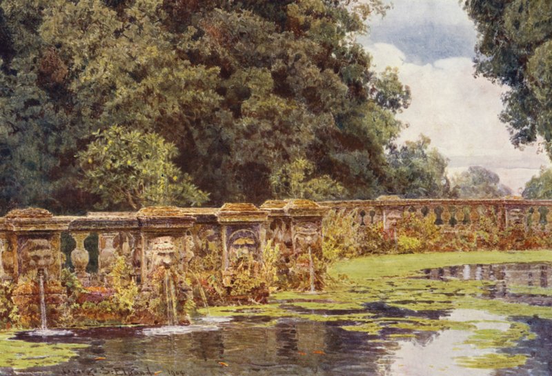 Italialaiset puutarhat: Villa Conti (värilitro) tekijältä George Samuel Elgood