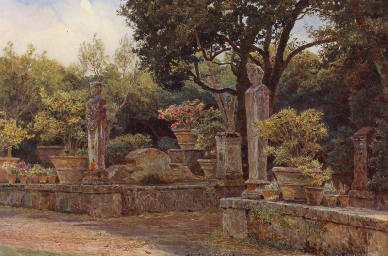 Italialaiset puutarhat: Villa Piatti (värilitro) tekijältä George Samuel Elgood