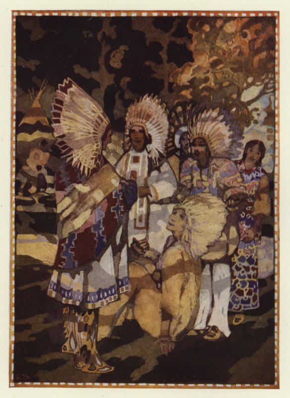 "Olen kyllästynyt yksinäiseen elämään; olen tullut hakemaan tyttäresi" (väri litho) tekijältä George Sheringham