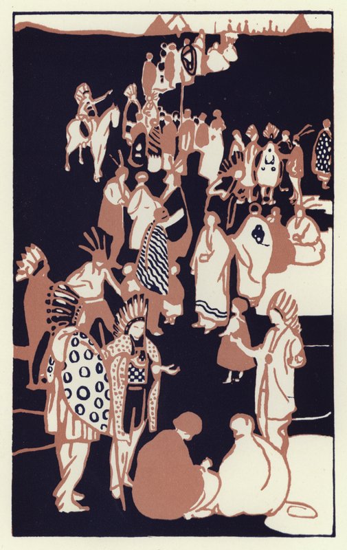 "Haluaisin nähdä äitini kansan" (väri litho) tekijältä George Sheringham