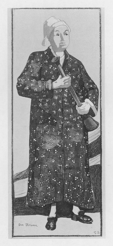 Kuvitus The Duennalle, kirjoittanut Sheridan (väri litho) tekijältä George Sheringham