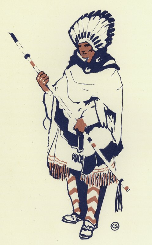 Heimossa oli erittäin komea nuori mies (väri litho) tekijältä George Sheringham