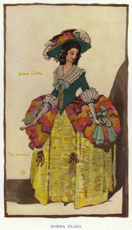 Sheridanin Duenna: Donna Clara (väri litho) tekijältä George Sheringham