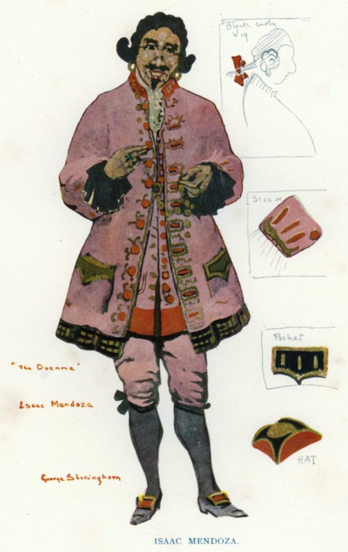 The Duenna, Sheridan: Isaac Mendoza (väri litho) tekijältä George Sheringham