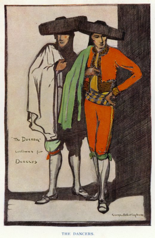 The Duenna, Sheridan: The Dancers (väri litho) tekijältä George Sheringham