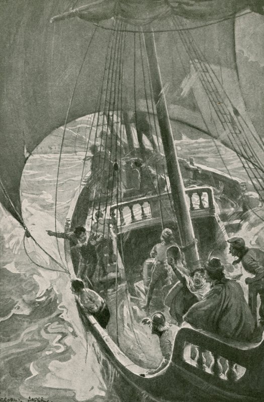 Bartolomeu Diaz kiertää Afrikan eteläisimmän pisteen (litho) tekijältä George Soper