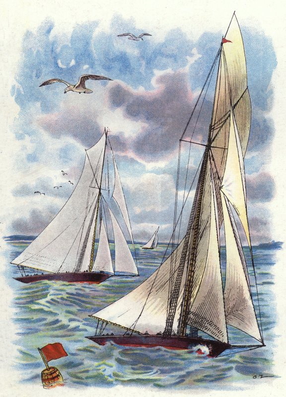 Yacht Race (väri litho) tekijältä George Washington Lambert