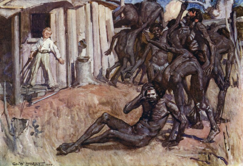 Kuvitus Romance of Empire, Australia tekijältä George Washington Lambert