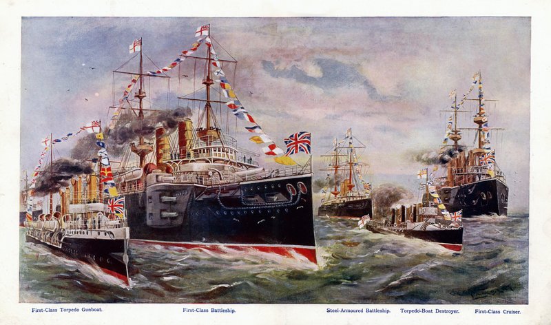 Kuninkaallinen laivasto (väri litho) tekijältä George Washington Lambert
