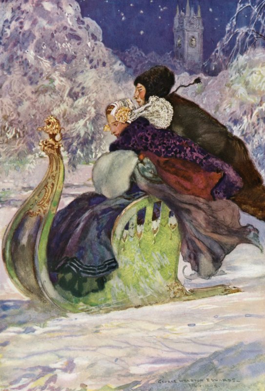 Antiikkinen työntöreki, Friesland (värilitho) tekijältä George Wharton Edwards