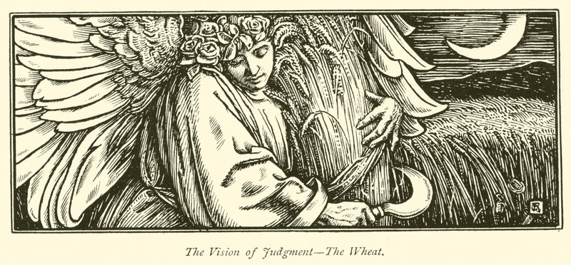 Tuomion visio, vehnä (kaiverrus) tekijältä George Woolliscroft Rhead