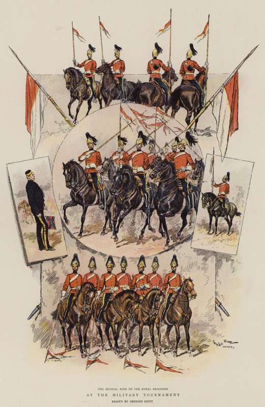 Armeijaturnauksessa (chromolitho) tekijältä Georges Bertin Scott