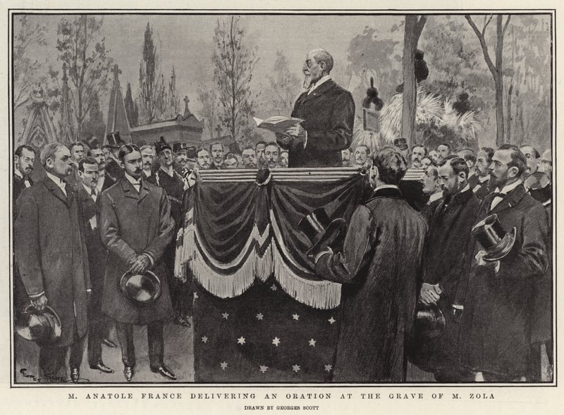 M Anatole France pitää puheen M Zolan haudalla tekijältä Georges Bertin Scott