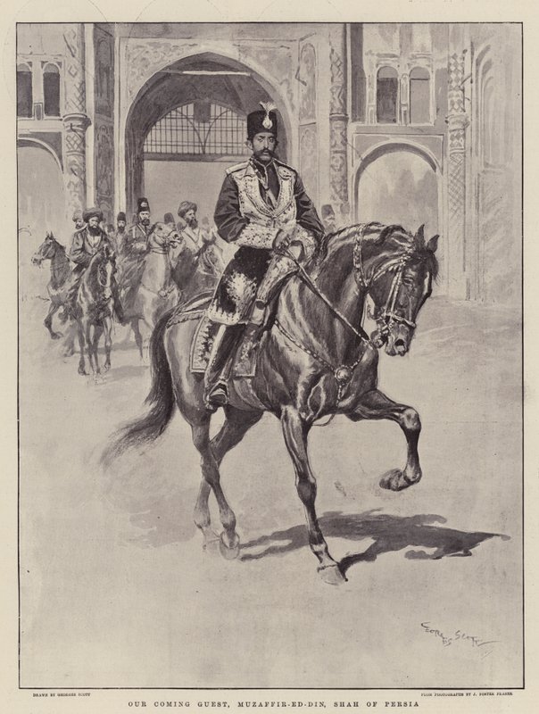Tuleva vieraamme, Muzaffir-ed-Din, Persian shah tekijältä Georges Bertin Scott