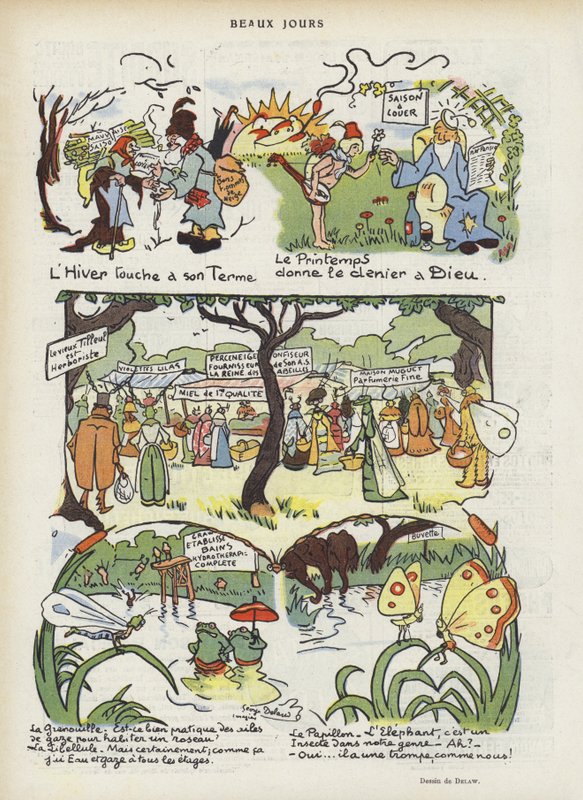 Kuvitus Le Rirelle tekijältä Georges Delaw