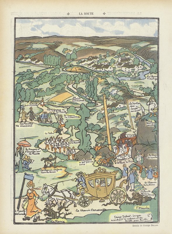 Kuvitus Le Rirelle tekijältä Georges Delaw
