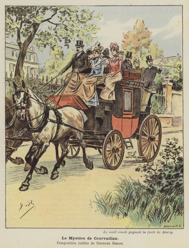 Courvaillanin mysteeri (väri litho) tekijältä Georges Redon