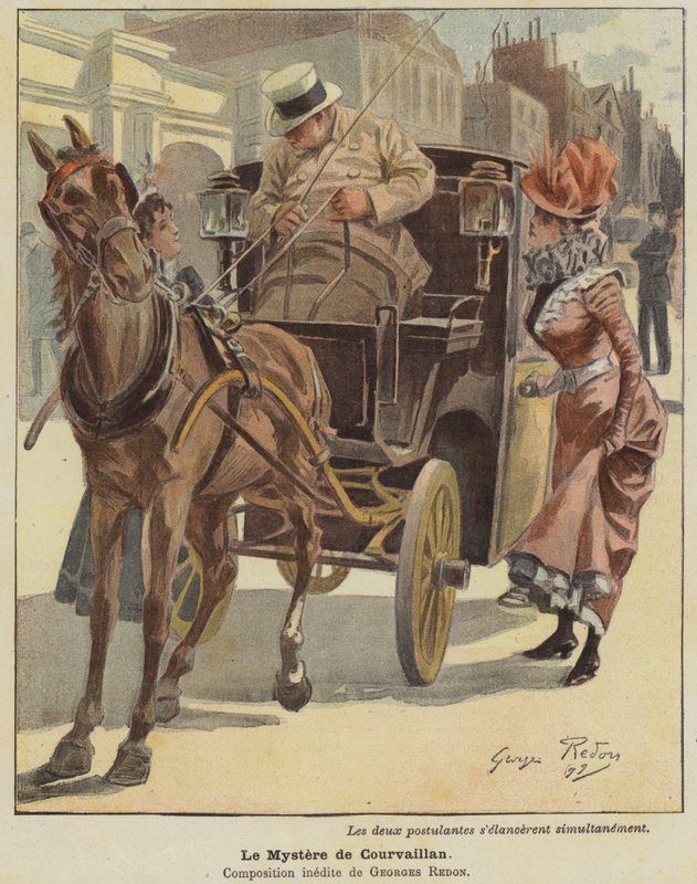 Courvillanin mysteeri (väri litho) tekijältä Georges Redon