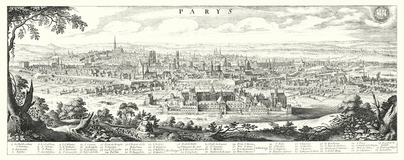 Panoraama Pariisista 1632-1635 tekijältä German School