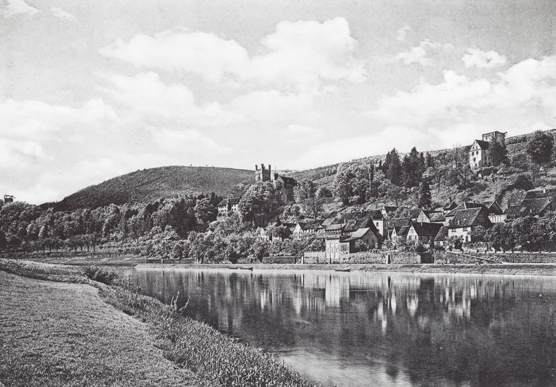 Neckarsteinach, Hessen, Saksa (s/w-kuva) tekijältä German Photographer