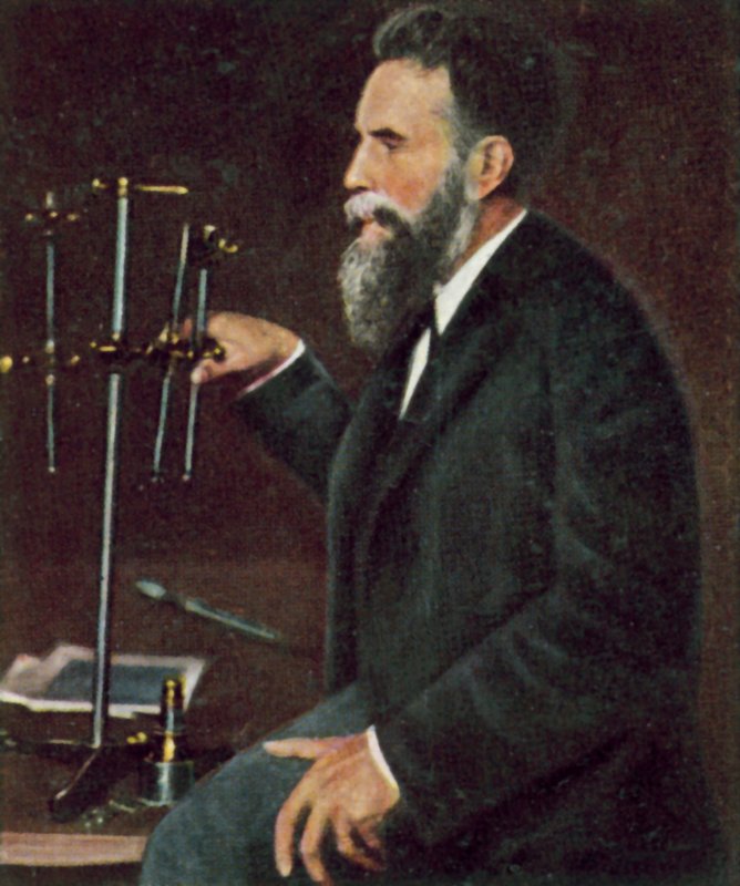 Wilhelm Röntgen, saksalainen fyysikko (värillinen kuva) tekijältä German Photographer