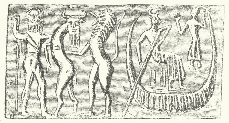 Kuvaus suuresta vedenpaisumuksesta Gilgamesh-eepoksesta tekijältä German School